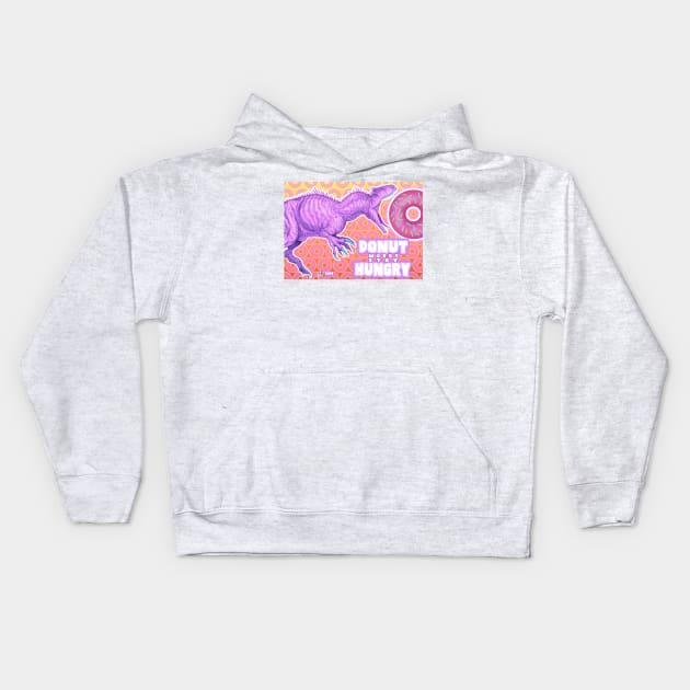 Donut Worry Stay Hungry Kids Hoodie by IT-Anastas